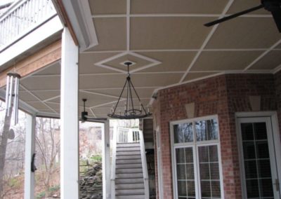 underside under deck drainage system